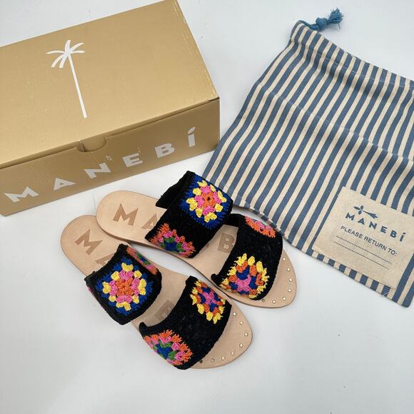 MANEBI x Evereve New in Box Crochet Double Strap Sandal // 7.5 - Picture 9 of 15